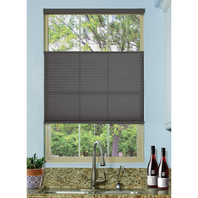 Store alvéolaire semi-transparent sans cordon, 72", 68.5", Anthracite