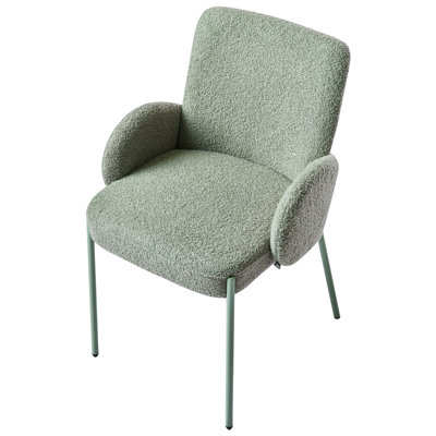 51 cm H Boucle Armchair in Green