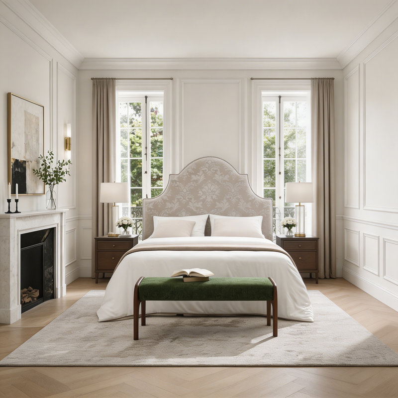Banc long rembourré 50,25 po, Green