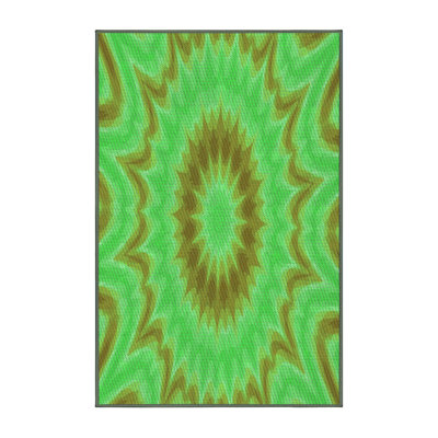Tapis abstrait en laine vert