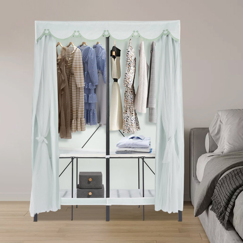Foldable Garment Rack, Green