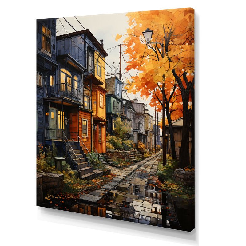 «Cityscape Alleyway Patchwork IV», reproduction, H 20 po x l 12 po x P 1 po, Toile tendue