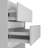 Dresser 43"H, Jewelry Box, Mirror, Single Door Cabinet, Two Drawers, White-774175312