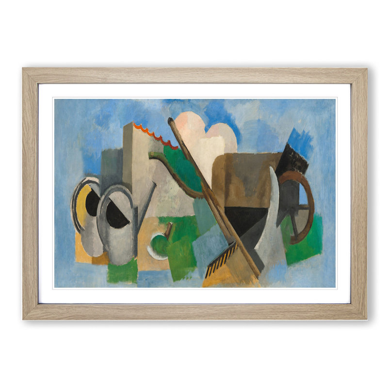 The Watering Can by Roger De La Fresnaye - Picture Frame Painting, 27cm H x 36cm W x 2cm D, Oak