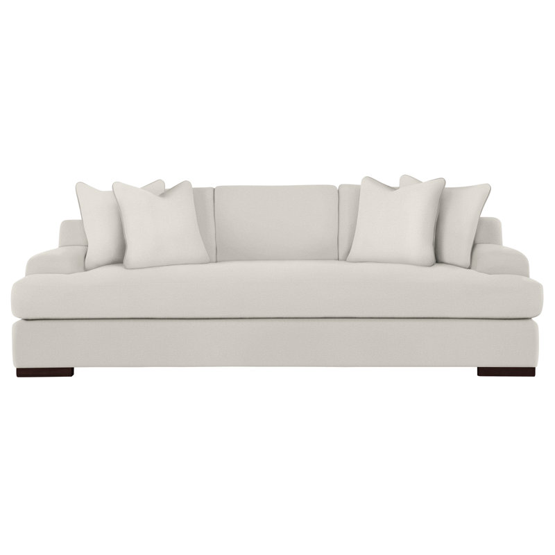 Andie 95'' Recessed Arm Sofa, White 5555-000, Mocha