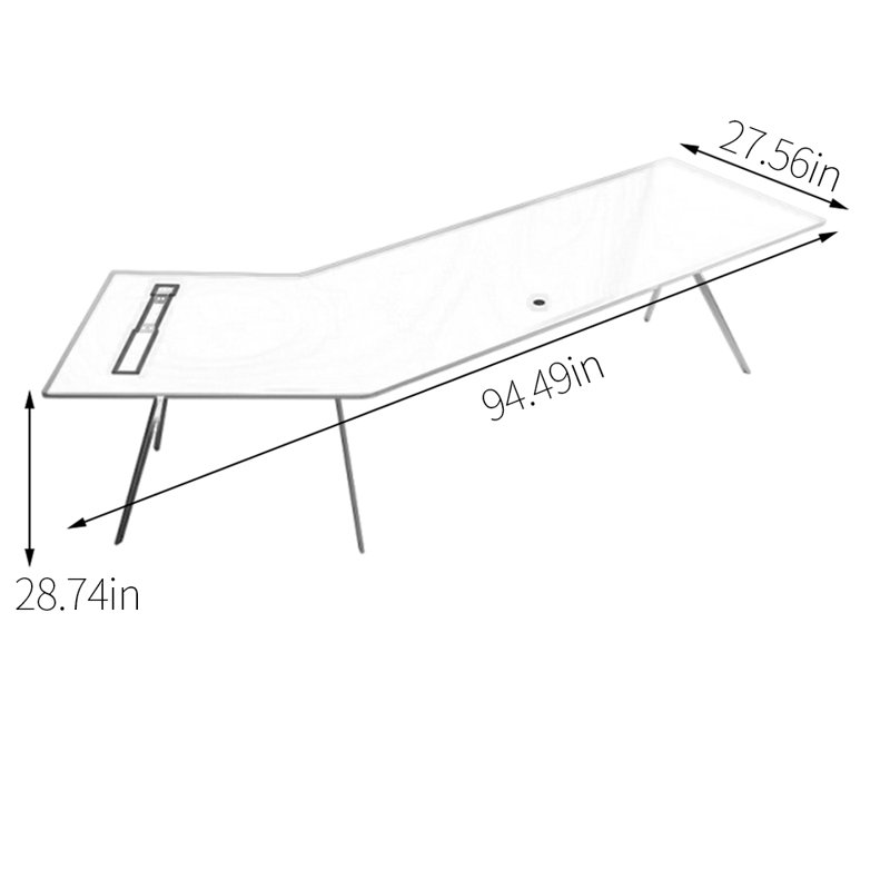 Mustafa, H 28,74 po x l 94,49 po x P 27,56 po