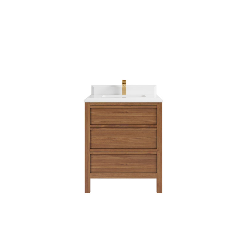 Teck Elizabeth 30 po X P 22 po De meuble-lavabo simple D, Blanc