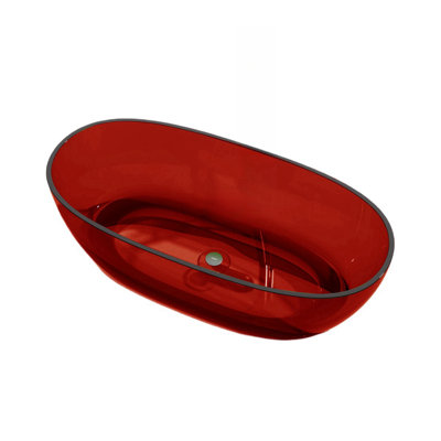 63'' W 22.4'' H Frameless Offset Curved Tub & Shower Kit