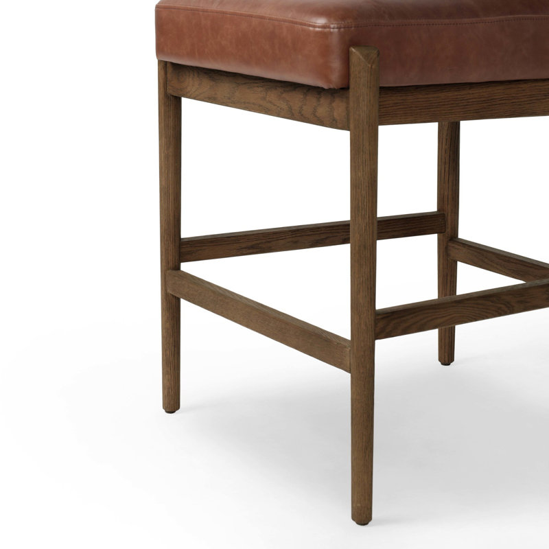 Jazelle Stool, Counter Stool (27" Seat Height), Havana Brown Teddy Fabric