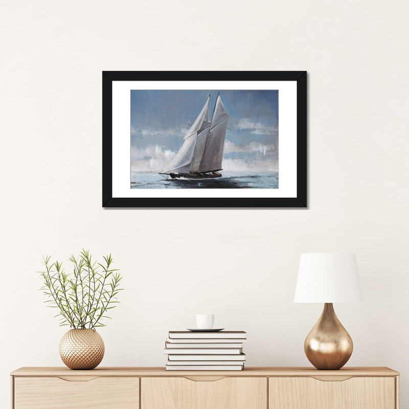 «Full Sail», reproduction sur toile, H 18 po x l 26 po x P 1,5 po, Toile encadrée noire