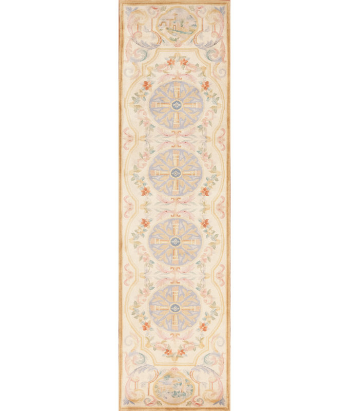 Savonnerie One-of-a-Kind 2'6" X 10' Hand Knotted Area Rug