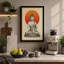 Buddha in Meditation Japandi - Wrapped Canvas-1153184595-1153184604