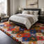 Oriental Cotton and Chenille Flatweave Area Rug-2109040407