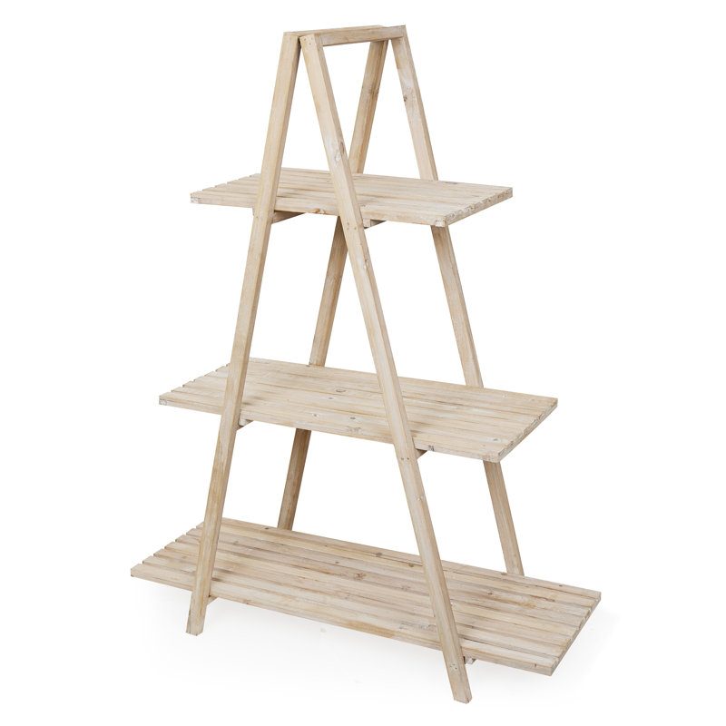 Wood 3-Tier Triangular Storage Rack