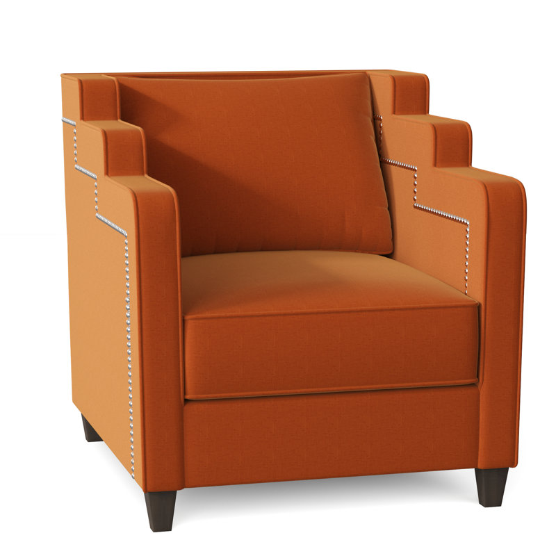 Abbey Armchair, Brown Mahogany, M9463 Tangerine