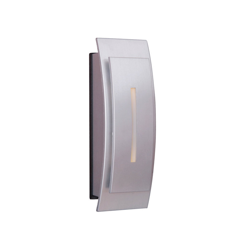 Brushed Nickel Push Button Doorbell