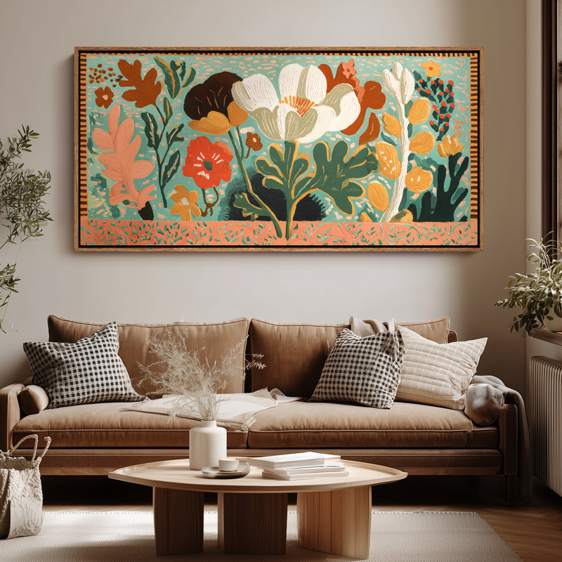 Impression d'art sur toile encadrée extra large, H 30 po x l 60 po, Naturel