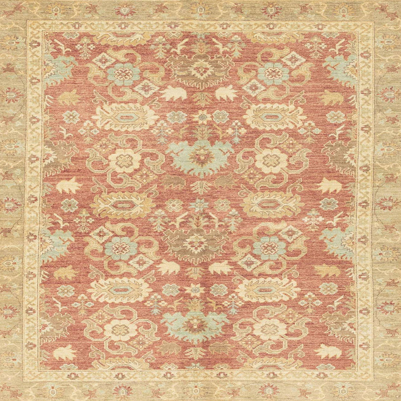 Abstract Indoor Rug, Square 3'