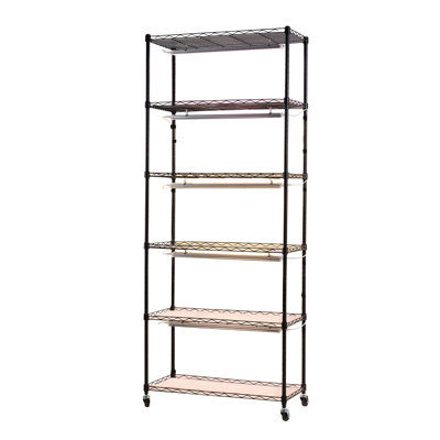 Support pour plante d'intérieur 71 po à 6 niveaux avec lumières de culture à spectre complet, étagère en métal robuste avec minuterie et roues pour le démarrage des graines
