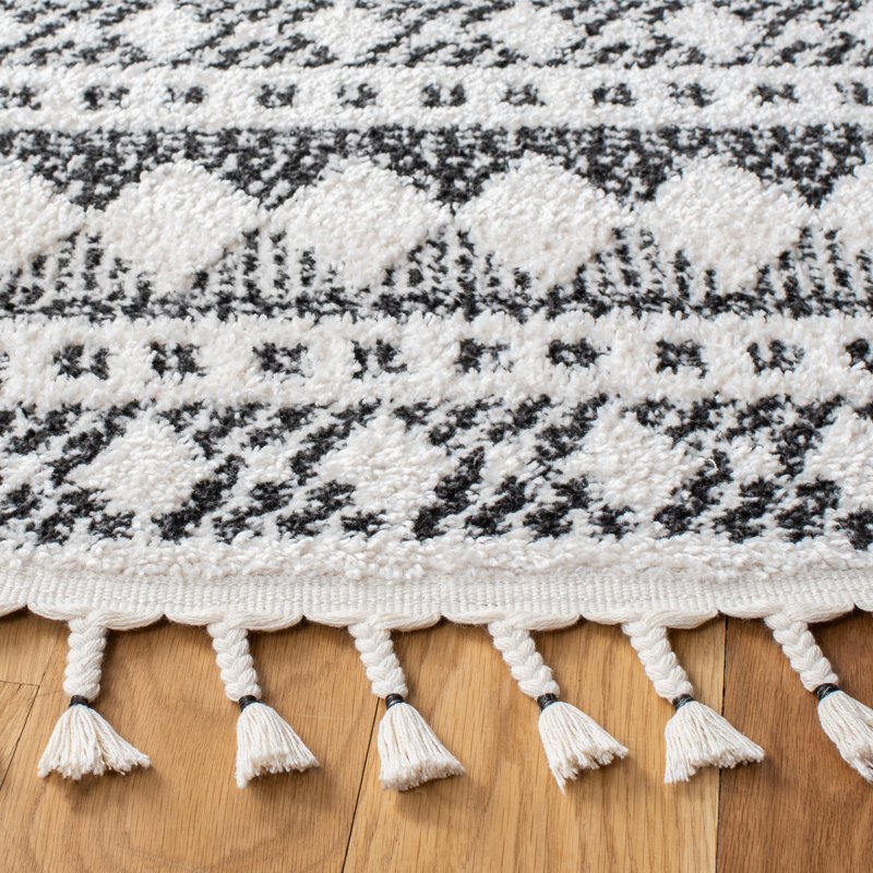 Tapis performance à poils longs de style marocain Wendt, Tapis de couloir 2 pi 2 po x 9 pi