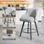 Tabouret de bar pivotant en tissu Modern-1647160126-1647160122