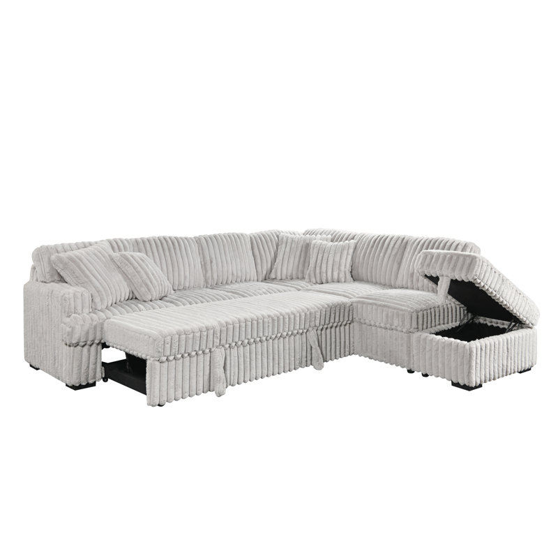 Canapé convertible avec rangement Corduroy Modern Living Space Solution