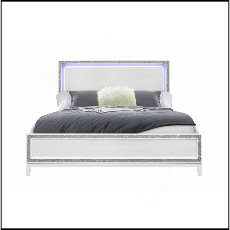 GLITTER WHITE BED, King