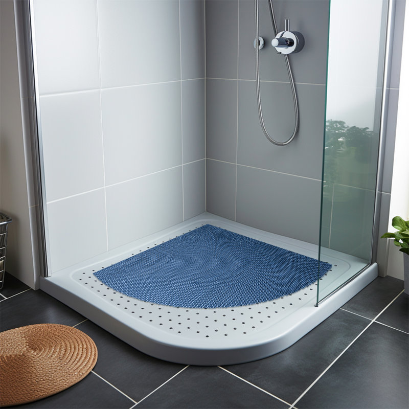 SMAT Plastic / Acrylic Shower Mat, Blue/Green