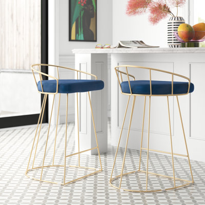 Sienna Upholstered Counter Stool with Steel Frame