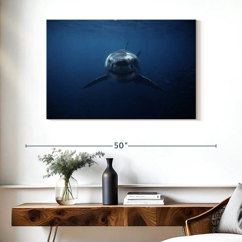 Brampt Shark Stalking, 26" H x 39" W