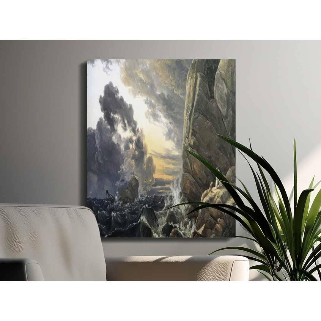 Seascape Canvas Wall Art Print, Gallery Wrapped Matte Canvas, Ready to Hang, Archival Quality, Modern decor, Wanderer Above the Sea of Fog
