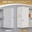 59" Big Laundry Room Cabinet Wall Mounted, for Kitchen, Adjustable Shelves, White
