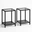 30cm W Metal Bedside Table