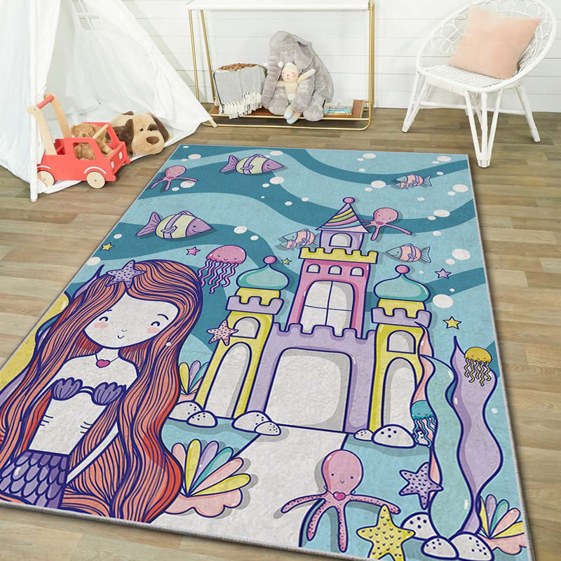 Tapis luxueux en polyester, 3,3 x 4,6 pieds | Tissu de velours 740 g / m², envers en feutre antidérapant, éponge stratifiée pour le confort | Antibactérien, lavable à la machine à 86 ° F | Imprimé numérique élégant pour la décoration intérieure