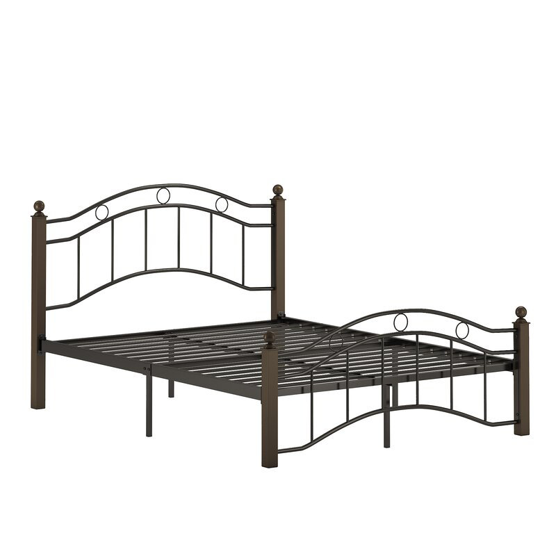 Platform Bed, Flat Black, Full