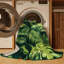  Tapis hawaïen lavable à feuillage vert-40966863