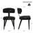 Modern Boucle Dining Chairs Teddy Upholstered Dining Room Chairs Kitchen Chair With Metal Legs Mid Century Modern Chair For Dining Room, Kitchen-156552842-156552833-156552832