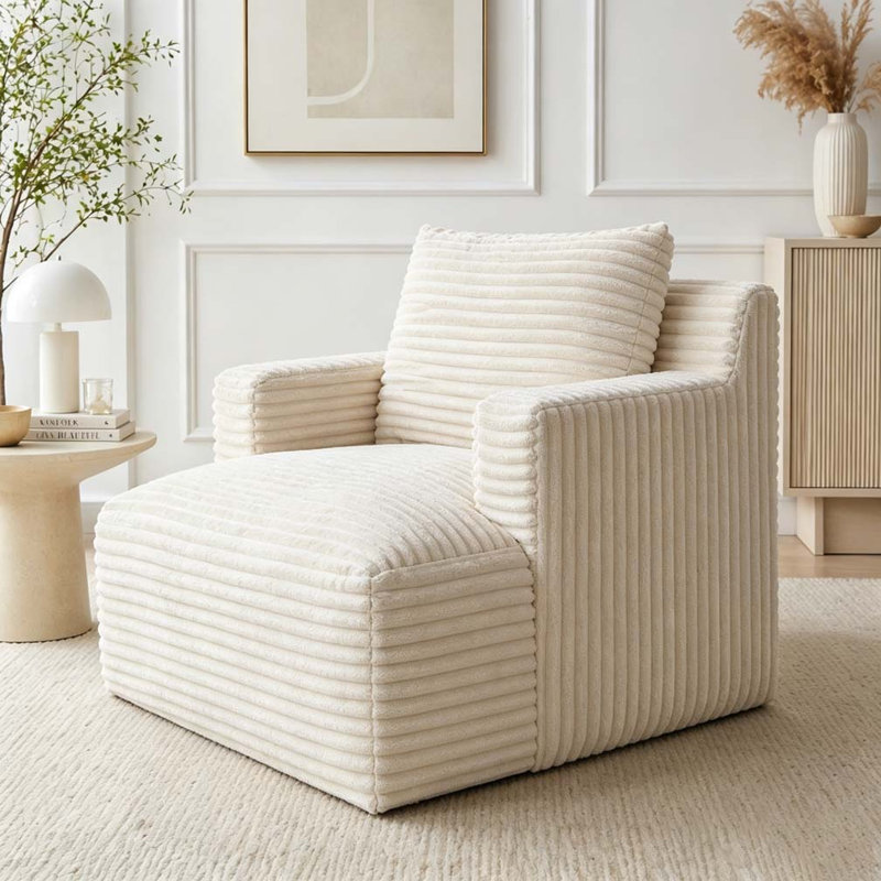 Chaises d'appoint modernes en velours côtelé, Gris foncé