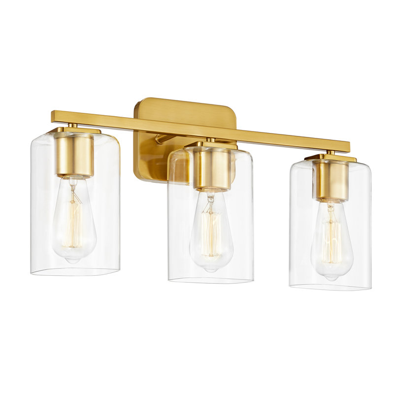 Éclairage pour meuble-lavabo 3 lumières Gualtieri, Laiton antique