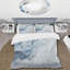 Ensemble d'édredon paysage de 4 - Art liquide gris et bleu avec des taies décoratives et des coussins décoratifs Glacier-131382734