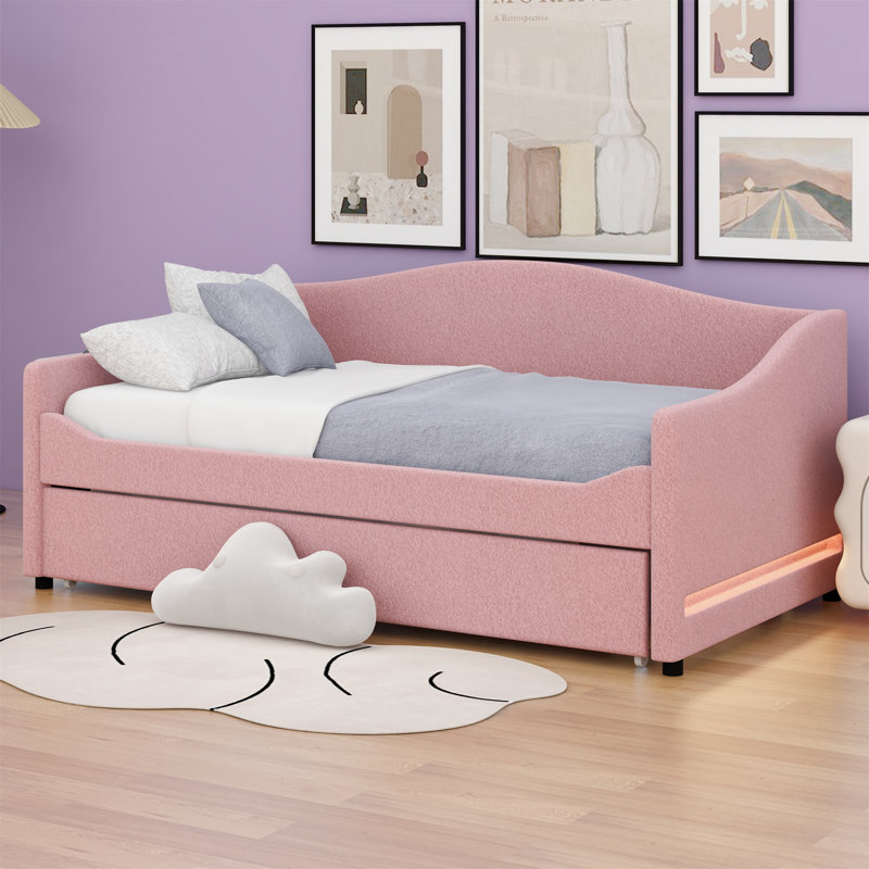 Anaiah Upholstered Daybed, Twin, Pink