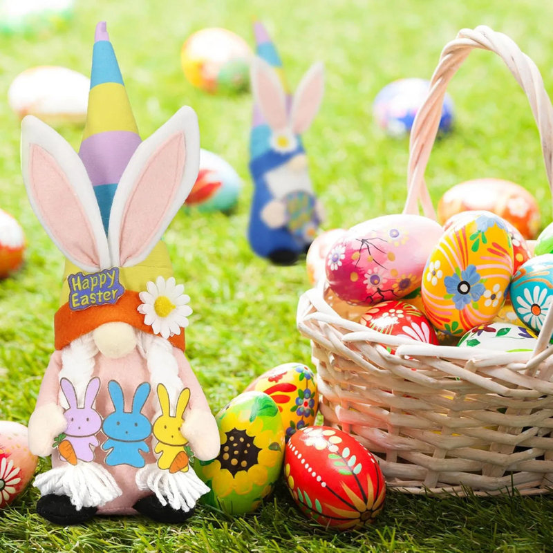 Gnomes en peluche, ornement unique unique de bonne chance, décoration de table de bureau d'intérieur