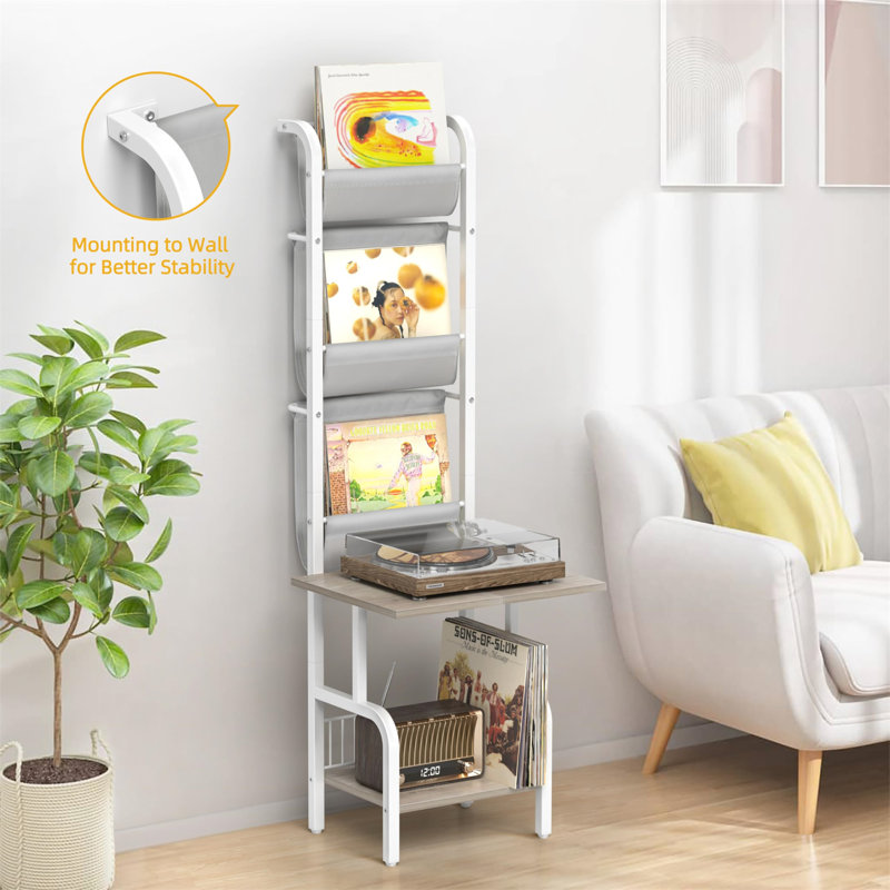Biegel 144cm H Media Shelves, White
