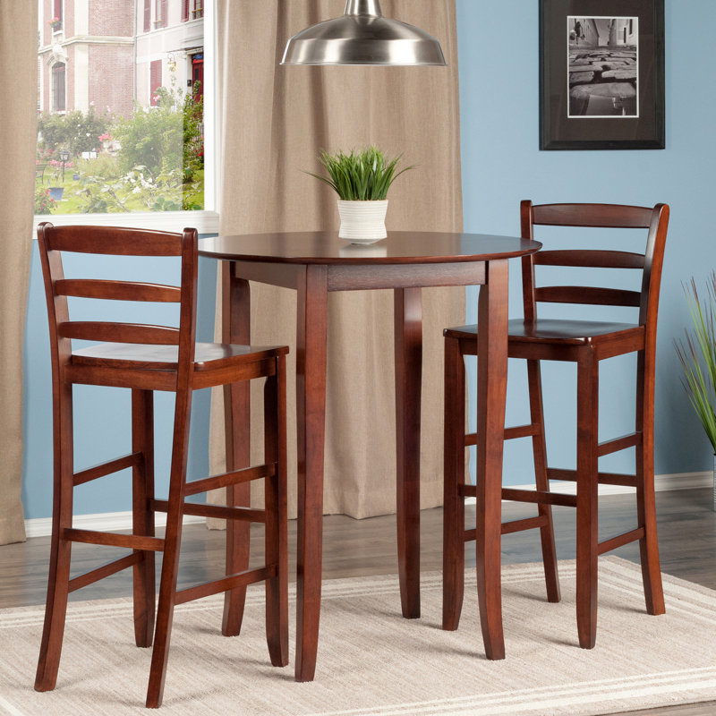 Walnut Solid Wood Top Four Leg Dining Set