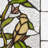 14"H Birds In A Lemon Tree Stained Glass Decorative Window Panel