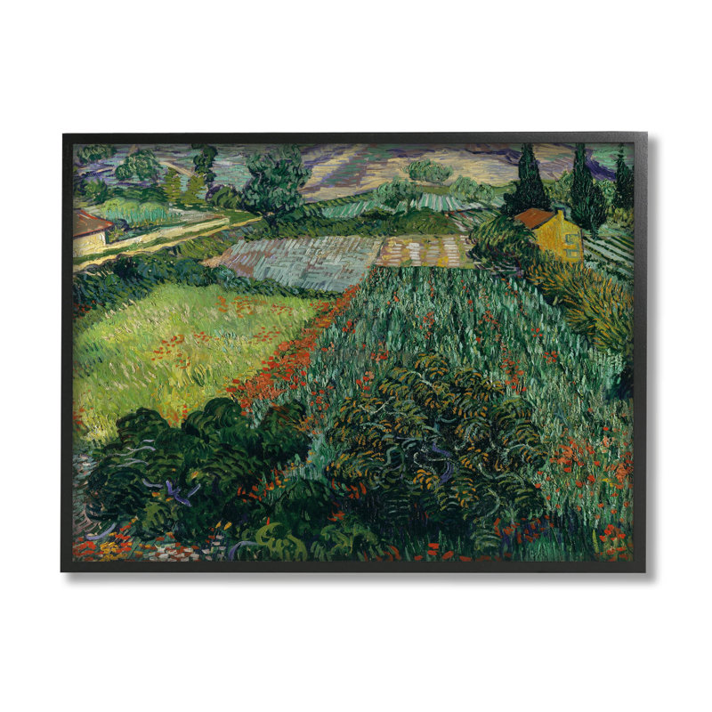 Champ avec coquelicots, paysage champêtre de Van Gogh, estampe numérique par One1000, H 11 po x l 14 po x P 1,5 po