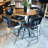Aqeela Round Solid Wood Top Metal Base Dining Table