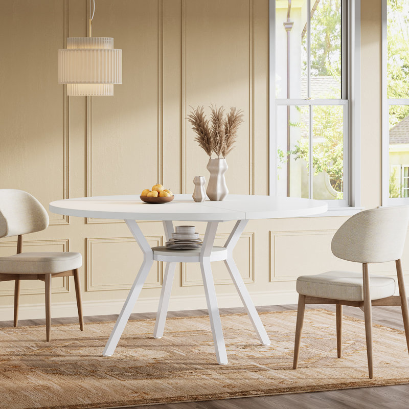 Round Metal Base Dining Table