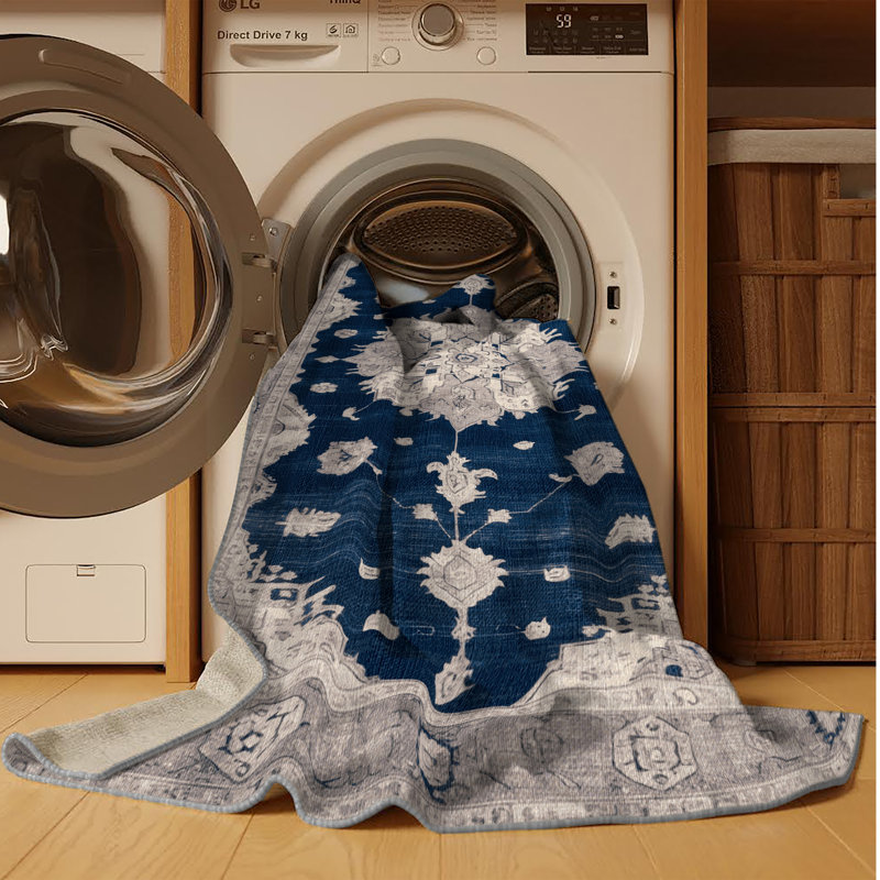 Tapis gris lavable à la machine, Rectangle 2 pi x 3 pi