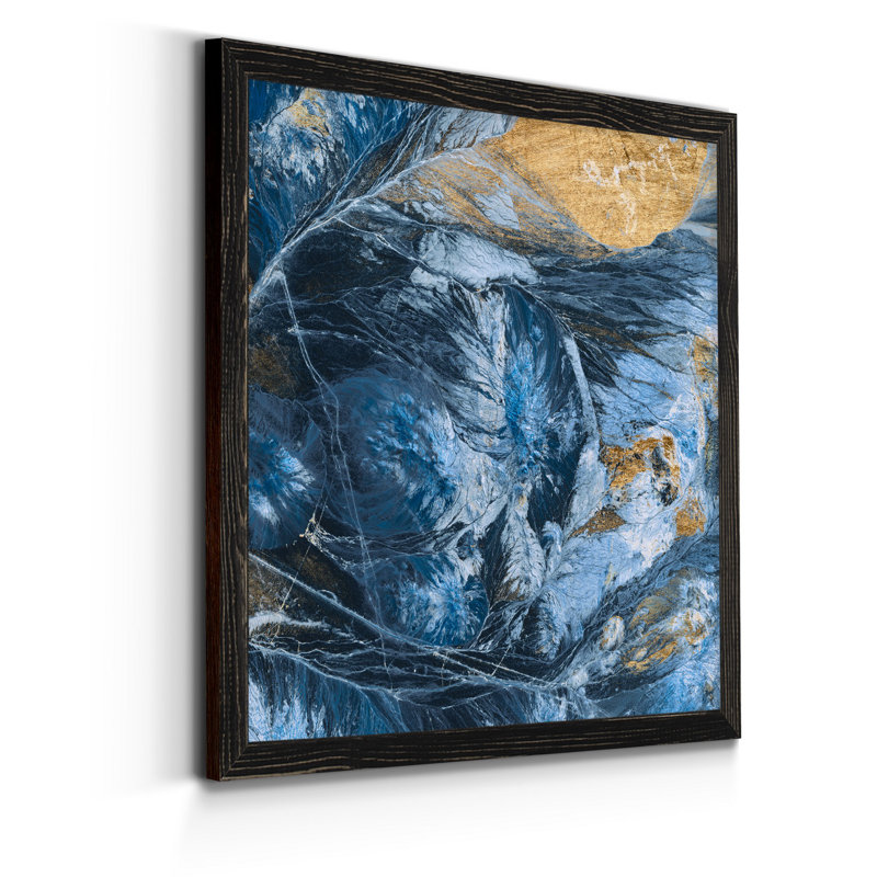 "Indigo", reproduction d’art sur toile encadrée, H 27,5 po x l 27,5 po x P 1,5 po, Cadre noir